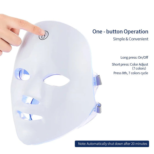 7-Color LED Facial & Neck Mask – Photon Therapy