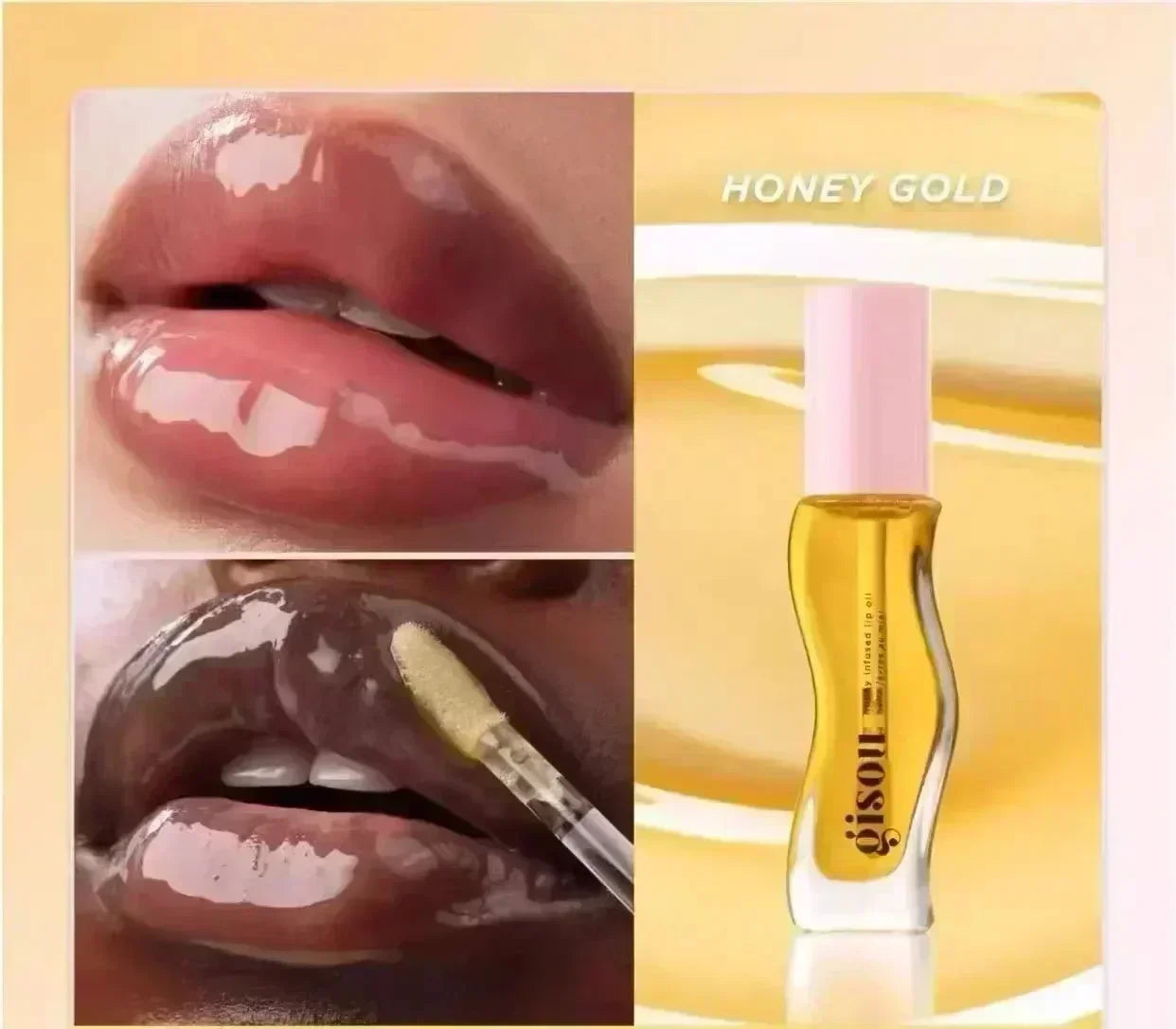 Gisou Honey Infused Lip Oil - Moisturizing Glazed Plumping Lip Balm