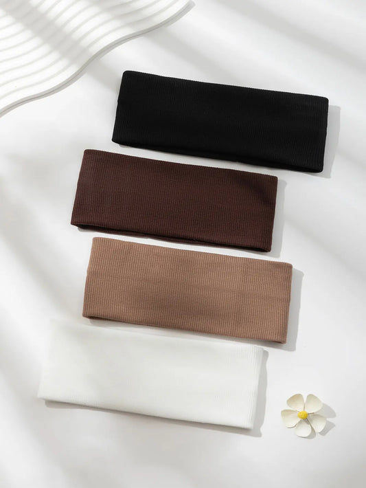 4-Piece Elastic Headbands - Sports, Yoga & Beauty