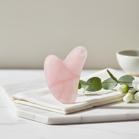 Jade Gua Sha in serene spa setting